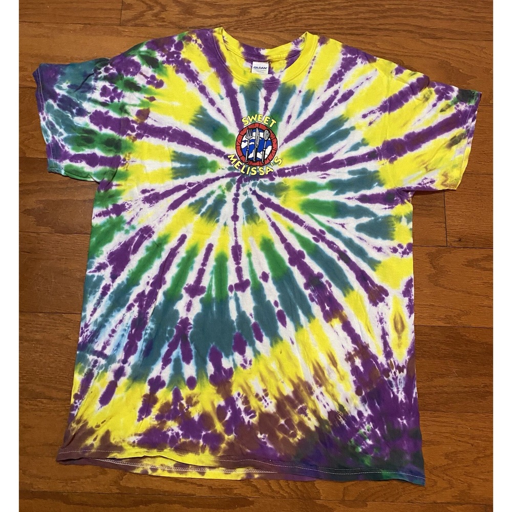 Gildan Sweet Melissa's Tie Dye T Shirt Tee‎ Large L Lynrd Skynrd Decatur Georgia
